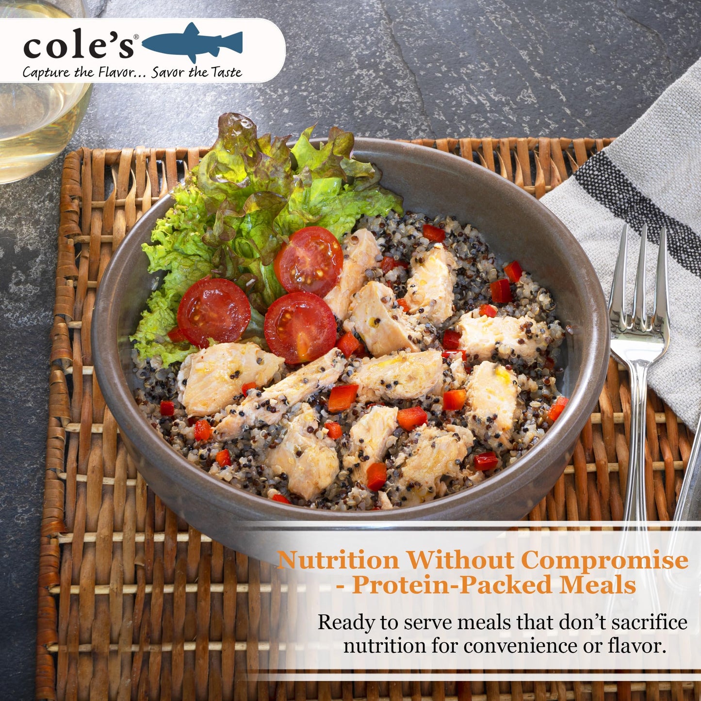 Coles Patagonian Smoked Salmon Fillet, Ready to Eat Meal, 5.6 oz, High in Vitamin D, 24 Pack