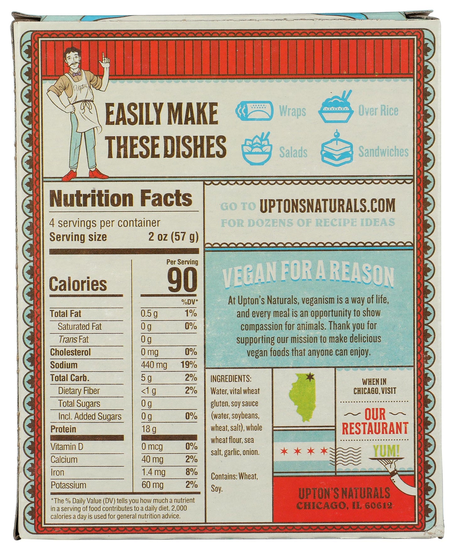 Uptons Natural, Traditional Seitan, 8 oz