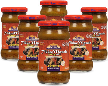 Rani Tikka Masala Cooking Spice Paste 10.5oz (300g) Glass Jar, Pack of 5+1 FREE ~ No Colors | All Natural | NON-GMO | Kosher | V