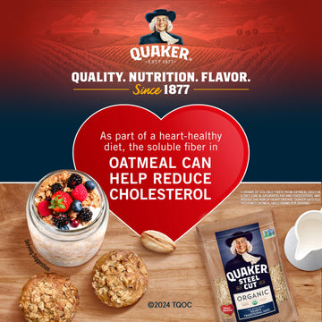Quaker Steel Cut Oats, Usda Organic, Non Gmo Project Verified, 20Oz Resealable Bags (Pack Of 4)
