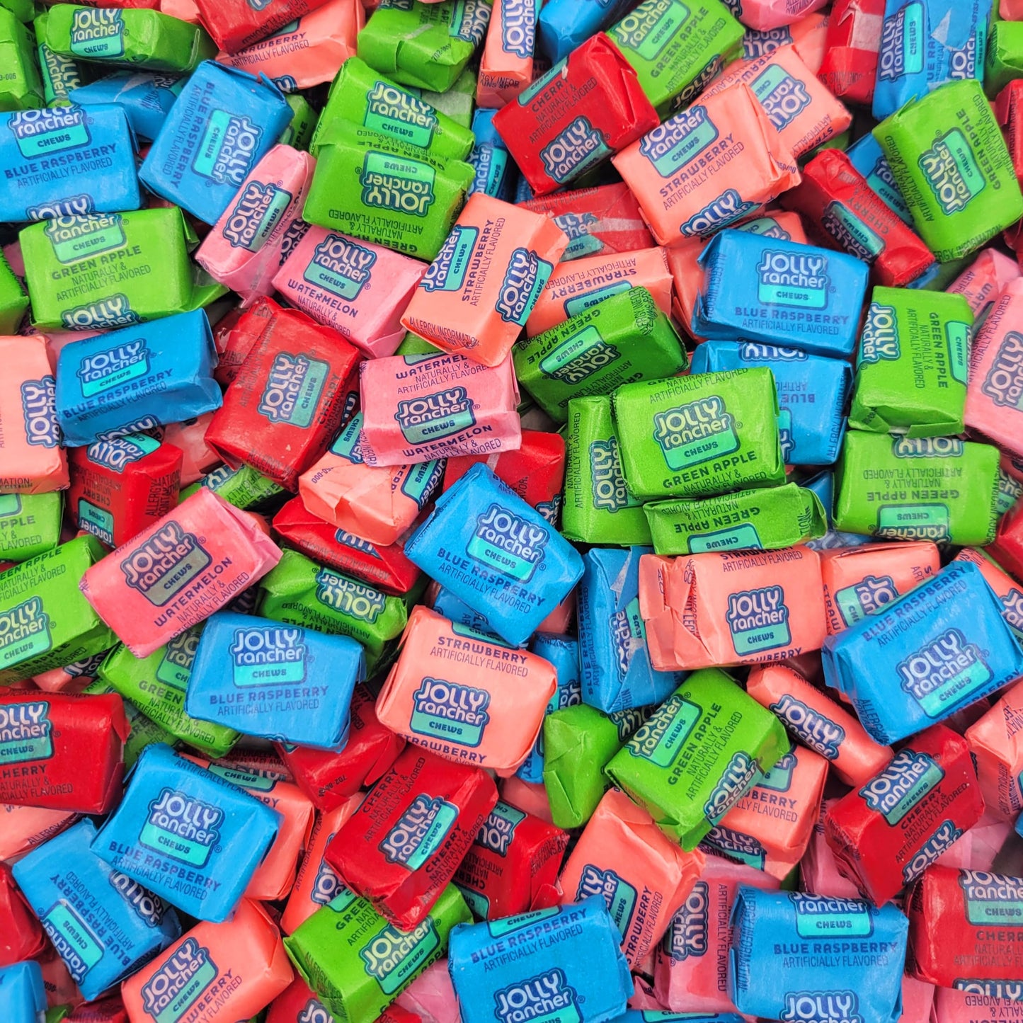 Yummy Chew Jolly Rancher Chews - 95 Individually Wrapped Assorted Fruit Flavored Chewy Candy Pack - Bulk Chewy Treats