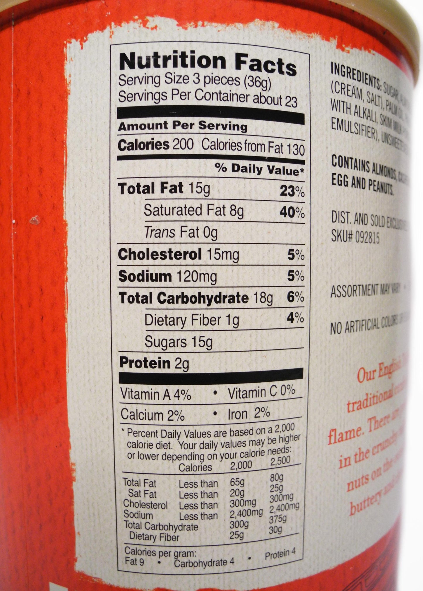 Trader Joes English Toffee With Nuts,30 Oz