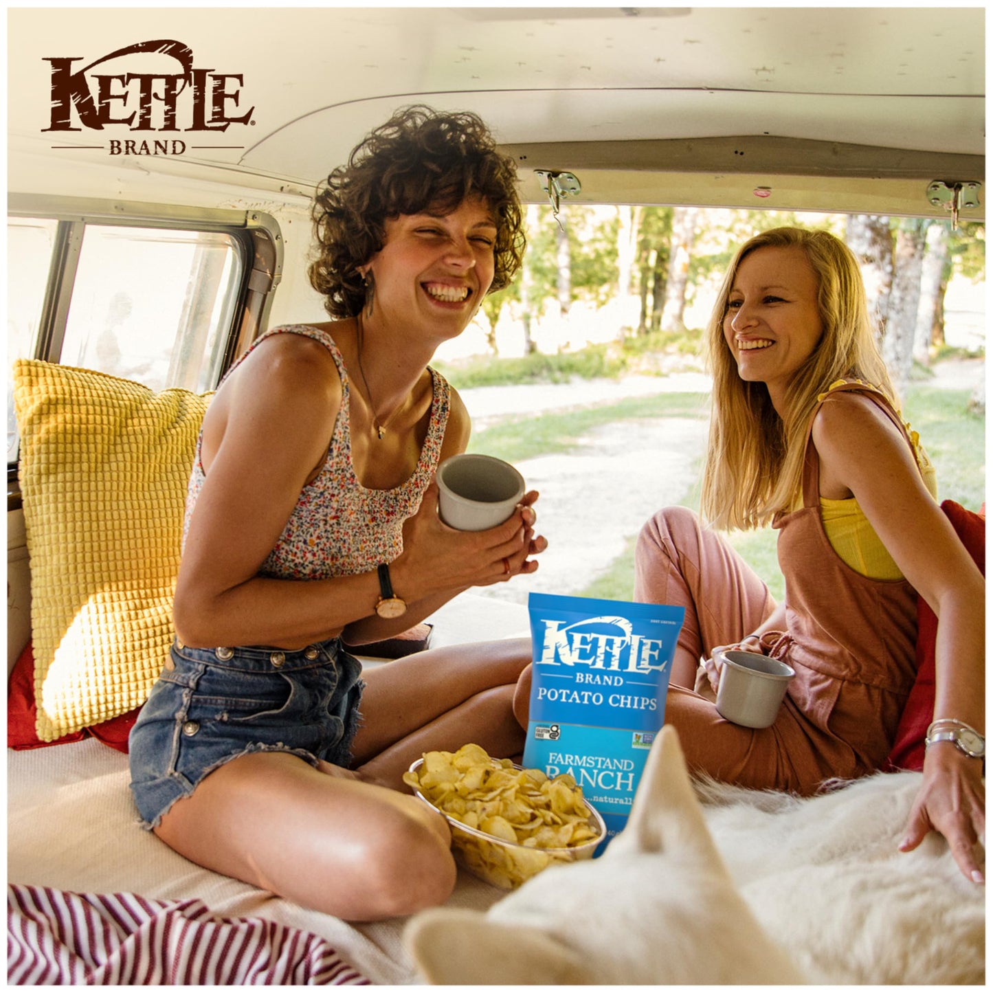 Kettle Brand Potato Chips, Farmstand Ranch Kettle Chips, 7.5 Oz (Pack of 12)