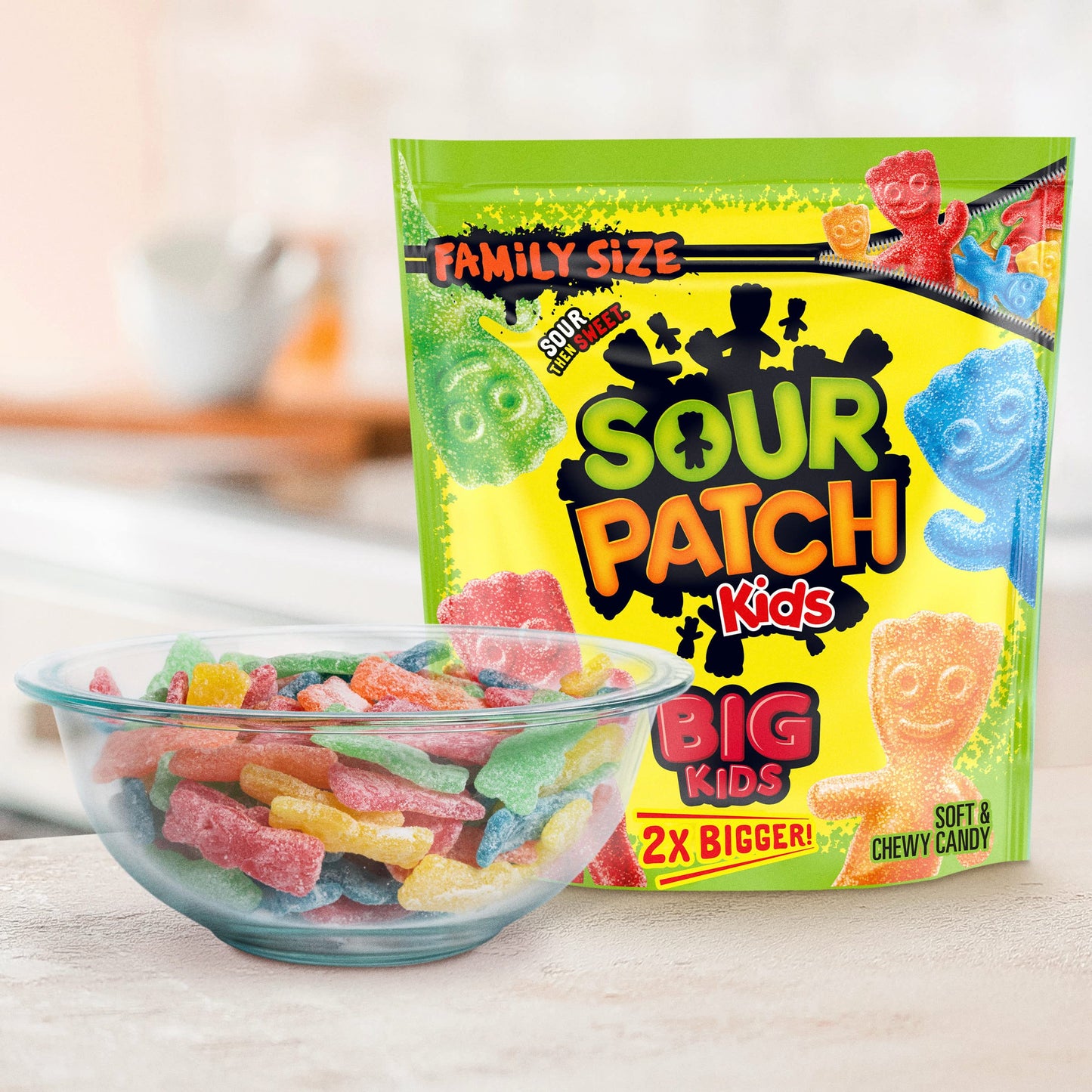 SOUR PATCH KIDS Big Kids Soft & Chewy Candy, Family Size, 1.7 lb