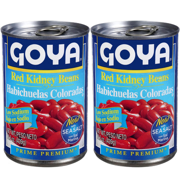 Goya Foods Low Sodium Red Kidney Beans, 15.5 Ounce (Pack of 2)