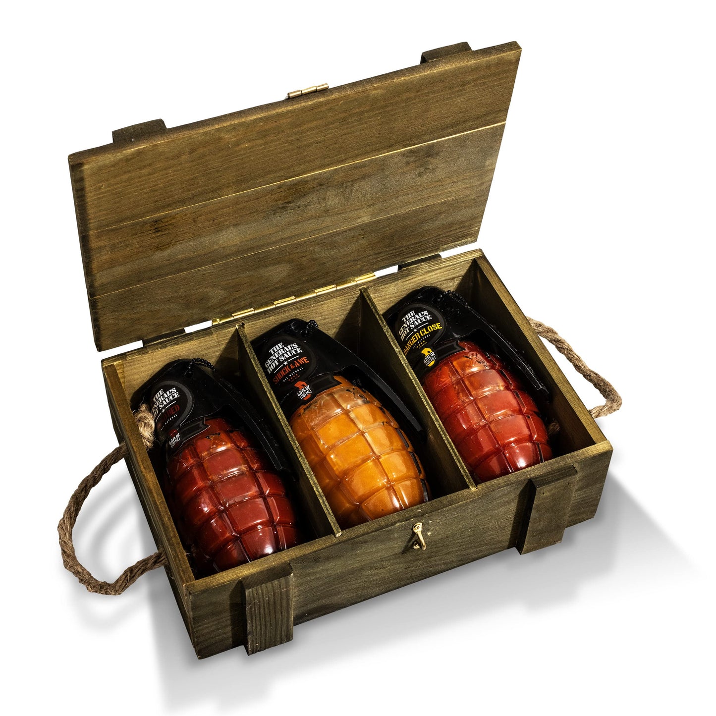 The Generals Hot Sauce 3-Pack Gift Set – Includes Dead Red, Danger Close, Shock & Awe – 3 Count in Military-Inspired Box