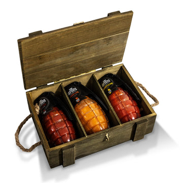 The Generals Hot Sauce 3-Pack Gift Set – Includes Dead Red, Danger Close, Shock & Awe – 3 Count in Military-Inspired Box