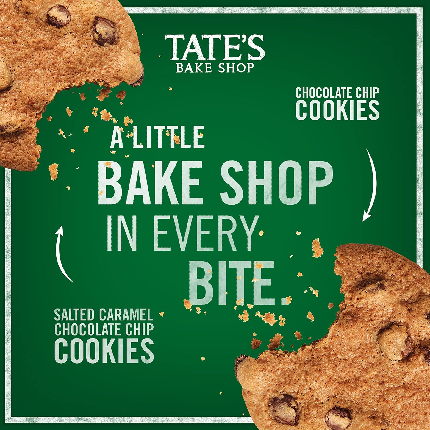 Tate'S Bake Shop Cookies Variety Pack, Salted Caramel Chocolate Chip & Chocolate Chip Cookies, 4 - 7 Oz Bags