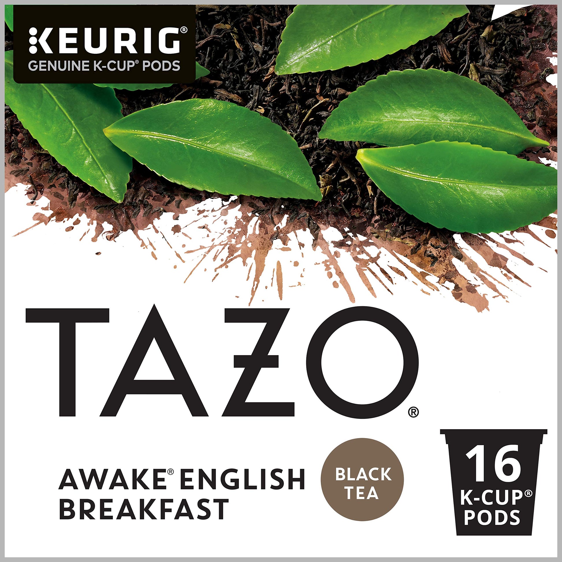 TAZO Awake English Breakfast Black Tea Pods, High Caffeine, 16 Count, Model 10794522001559