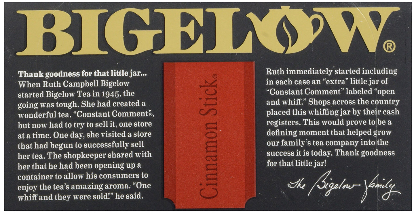 Bigelow Tea - Black Tea Cinnamon Stick - 20 Tea Bags