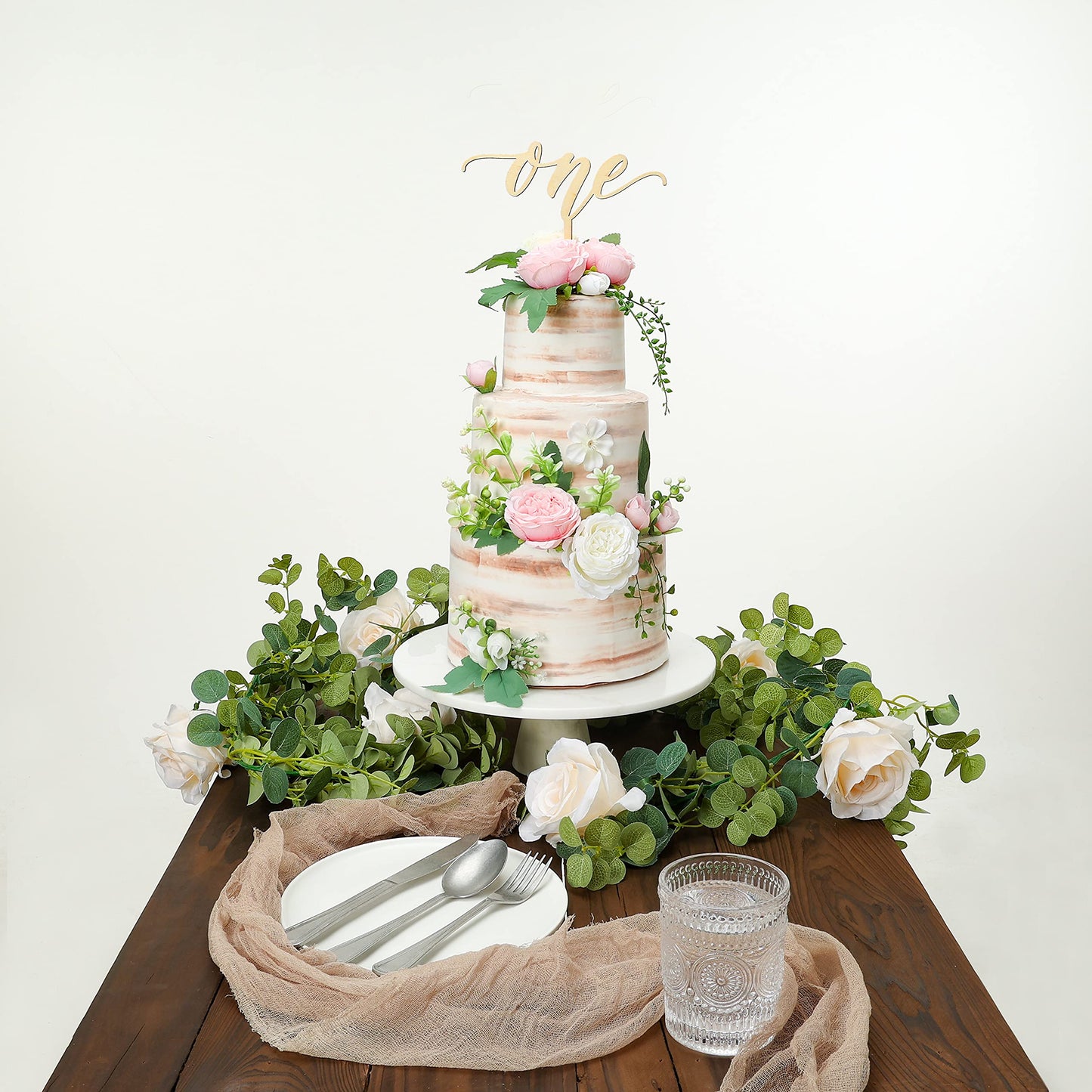 Cake Topper One Year Old One Cake Topper -Rustic Wood Cake Topper First Birthday Cake Topper - 1St Birthday - Smash Cake Topper