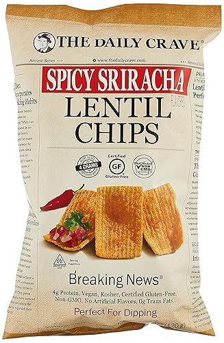 The Daily Crave Chip Lentil Spicy Srirach 5Oz