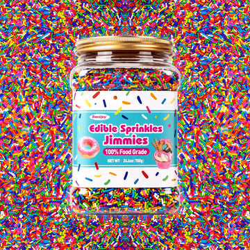 Edible Rainbow Jimmies Sprinkles, Cupcake Decorations, Cake Toppers and Cake Decorations, Donut, Ice Cream, Wedding Party Valent