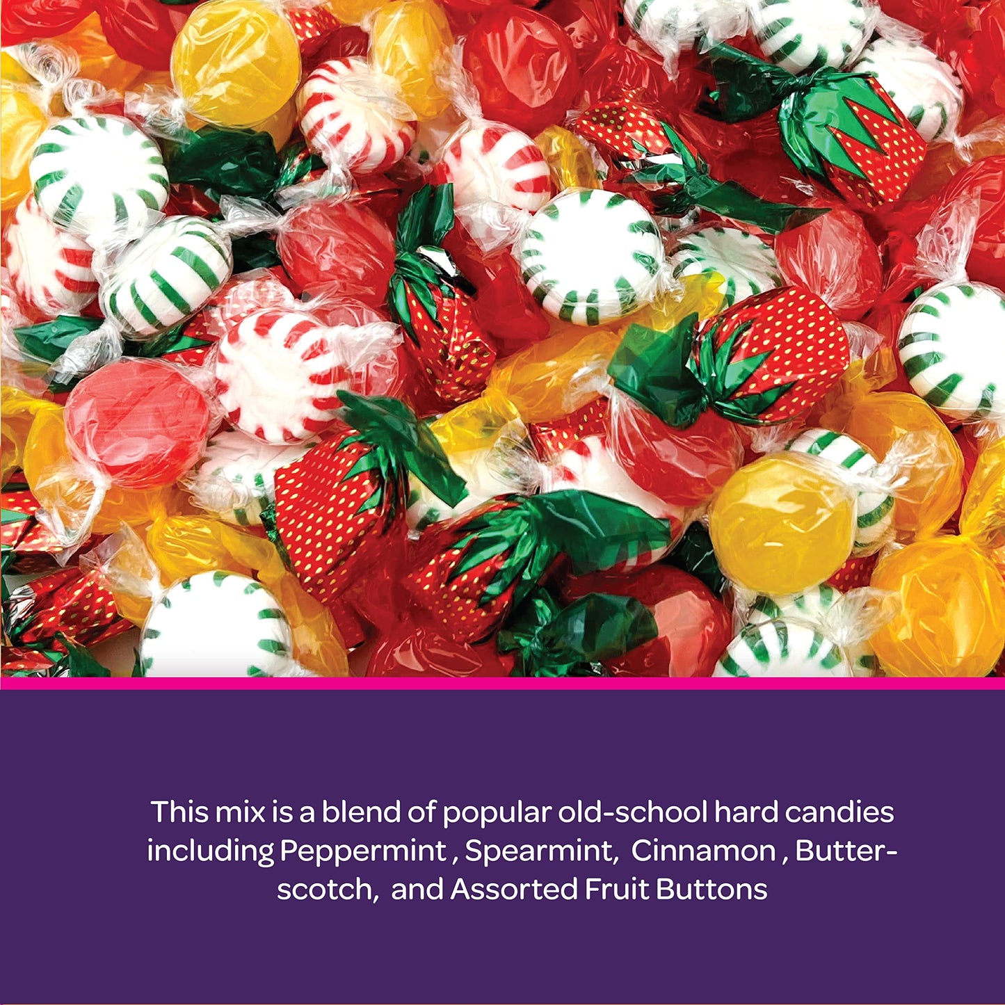 Old-School Hard Candy Assortment - 2 Pound Bulk Pack (About 150 Count) - Individually Wrapped Classic Sweets