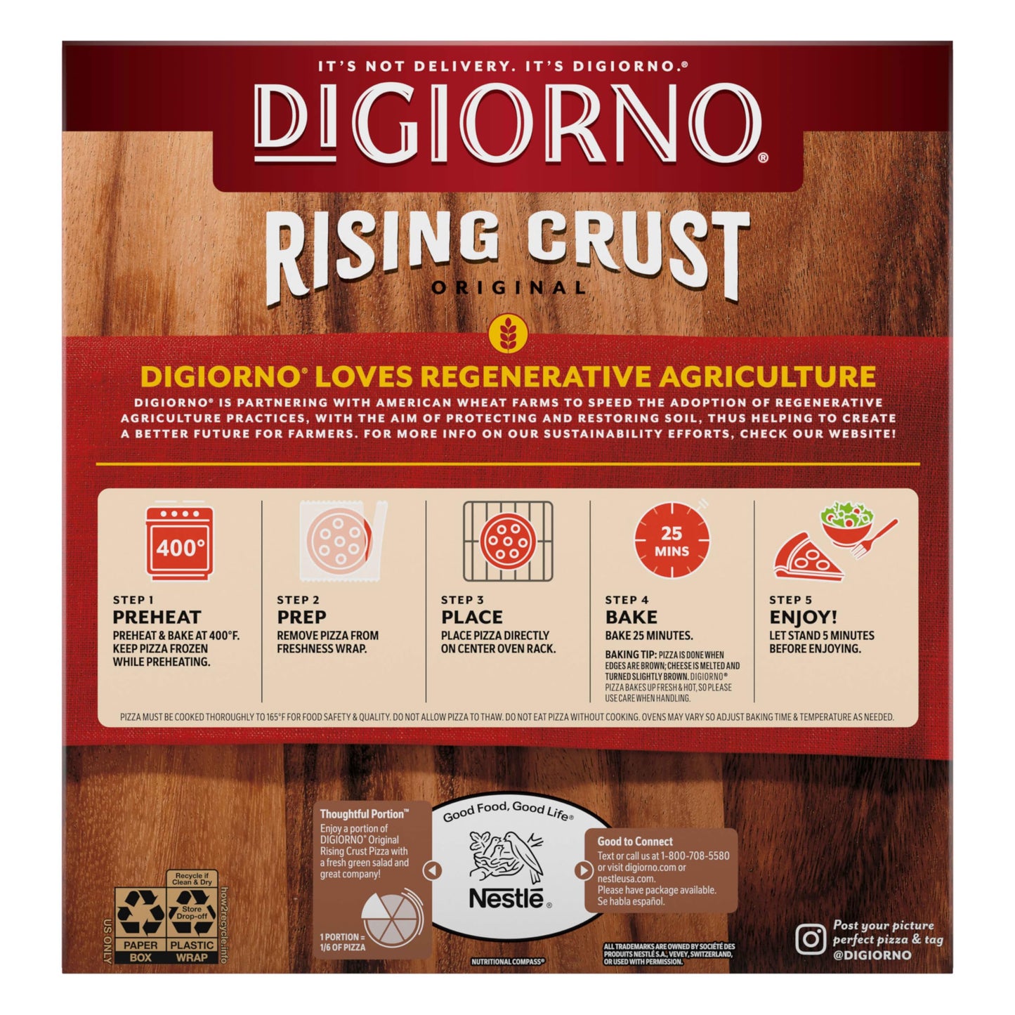 Digiorno Frozen Pizza, Rising Crust Supreme Pizza 29.3 oz