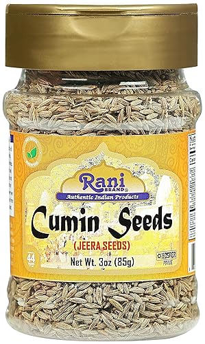 Rani Cumin Seeds Whole (Jeera) Spice 3Oz (85G) Pet Jar ~ All Natural | Gluten Friendly | Non-Gmo | Kosher | Vegan | Kosher | Ind