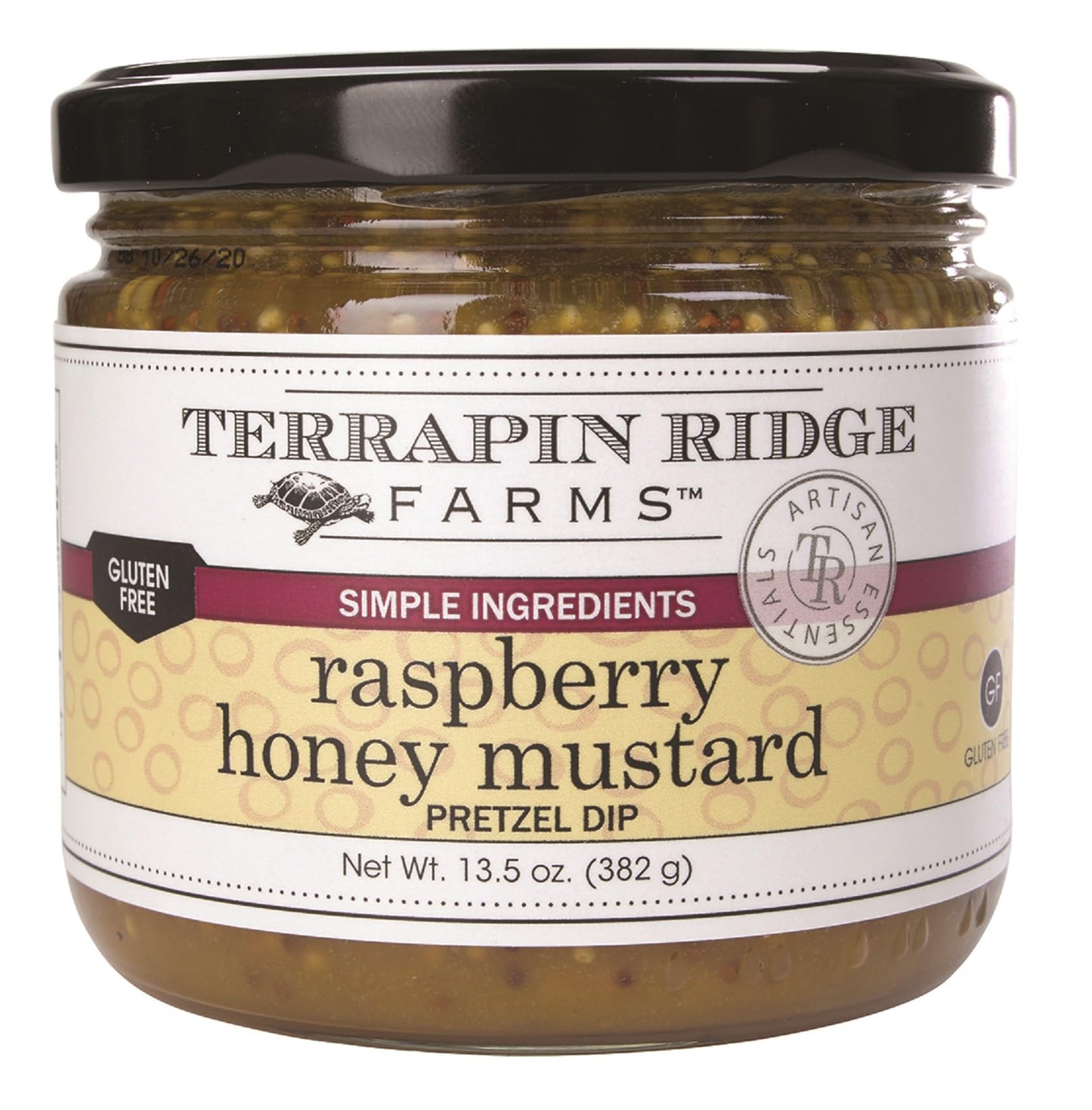 Terrapin Ridge Farms Raspberry Honey Mustard Pretzel Dip - Gourmet Sweet Dip with Coarse Mustard & Tart Raspberries - 14 oz Jar