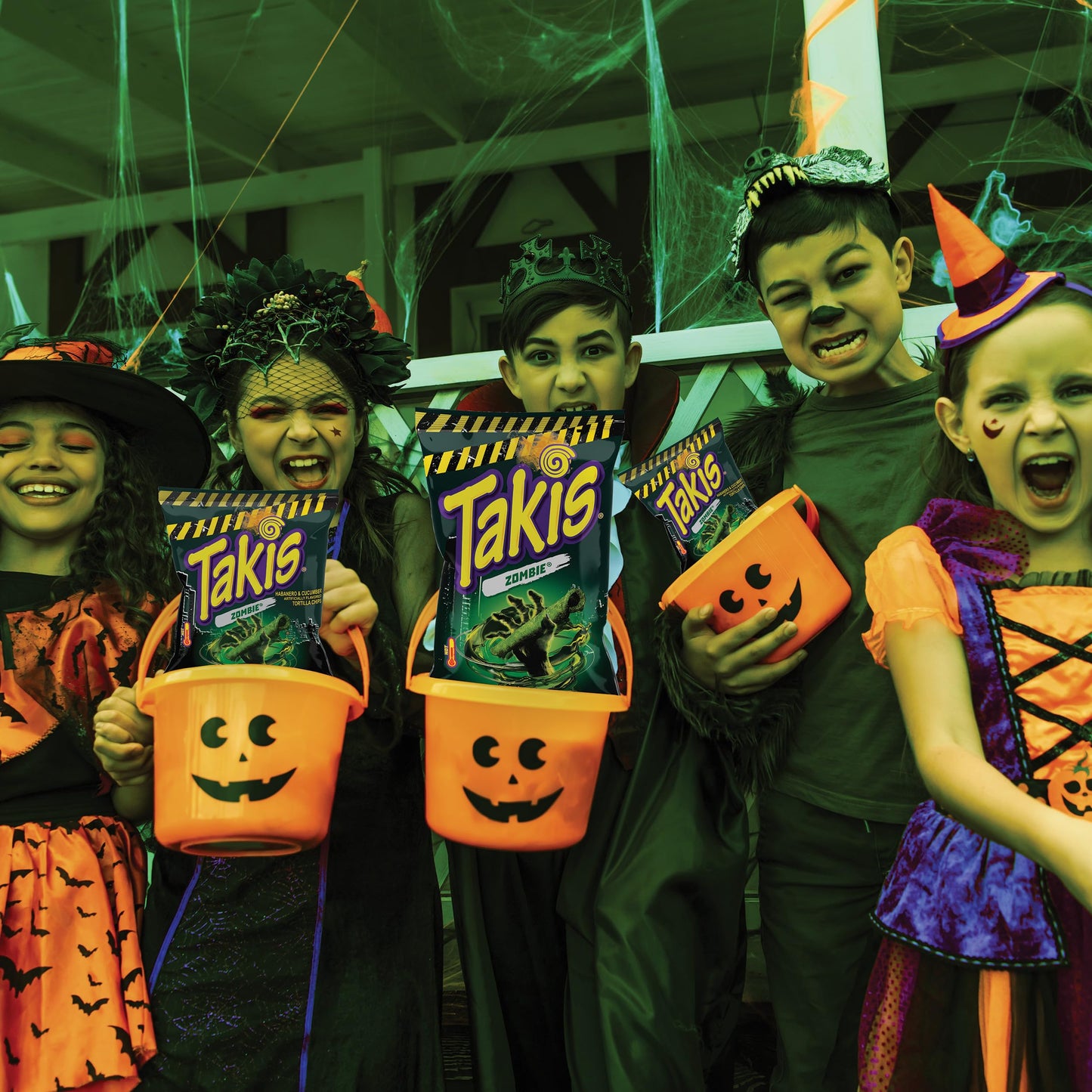 Takis Zombie 18 pc / 1 oz Multipack  Habanero & Cucumber Flavored Extreme Spicy Rolled Tortilla Chips