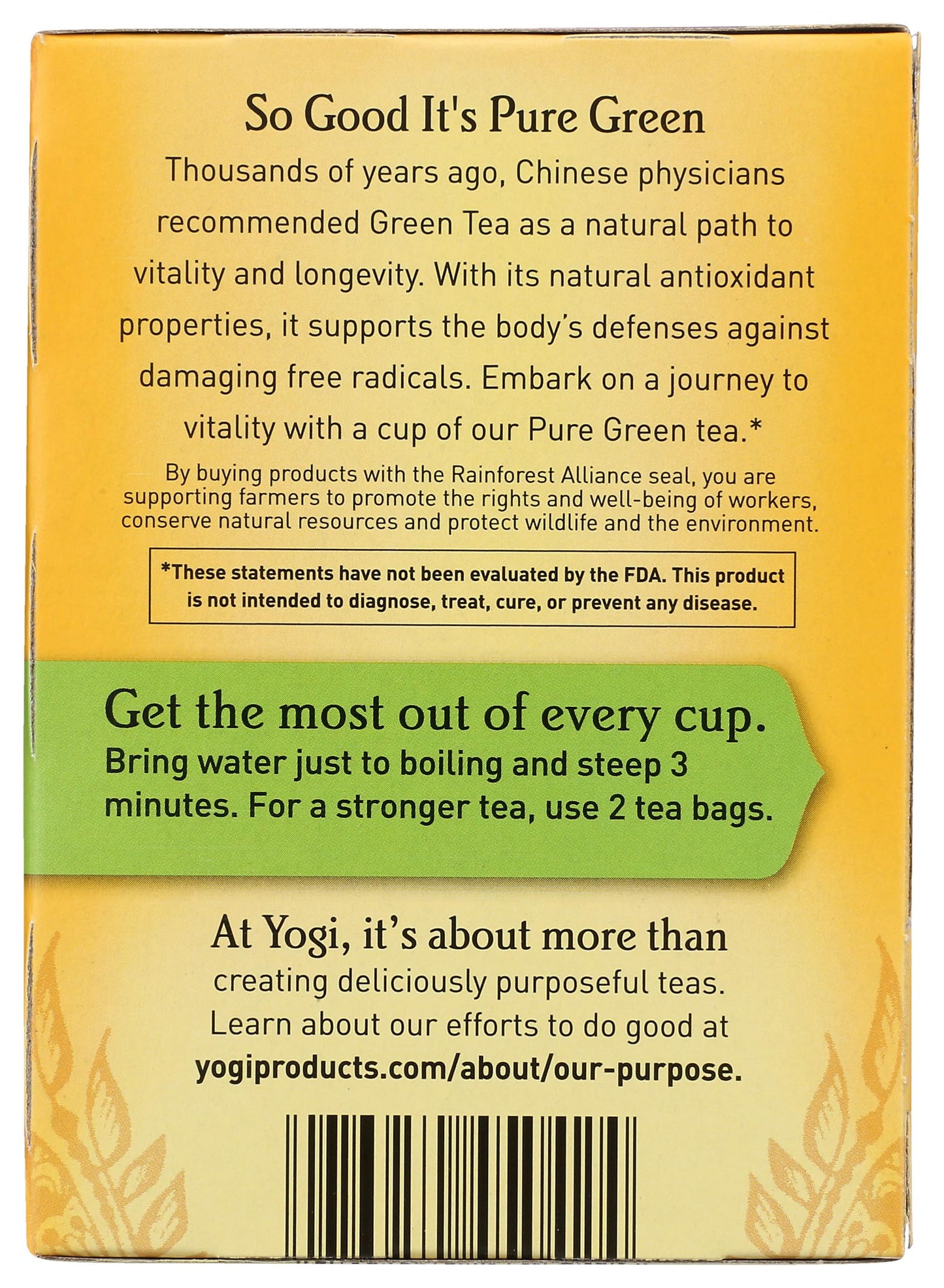 Yogi Tea, Green Tea Pure Green, 16 Count