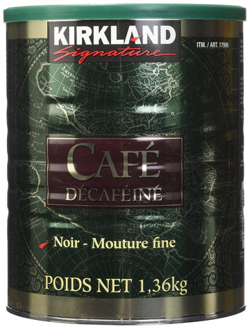 Kirkland Signature 100% Colombian Dark Roast Decaffeinated Ground Coffee - 1.36Kg