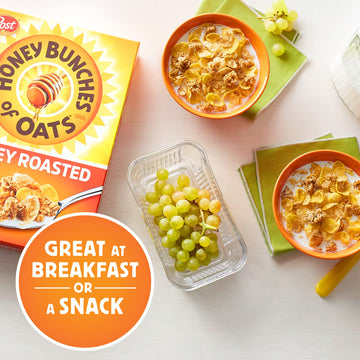 Post Honey Bunches Of Oats Crunchy Honey Roasted Cereal 18 Ounce (Pack Of 1) Box