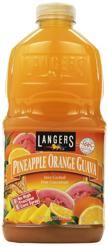 Langers Juice Cocktail, Pineapple Orange Guava, 64 Fl Oz (Pack of 8)