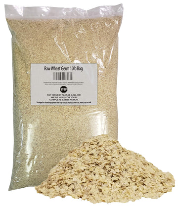 NatureJam RAW UnCooked Wheat Germ 10 Pounds Bulk Bag-Heat Sealed for Freshness.