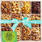 Nut Cravings Gourmet Collection - Thank You Nuts Gift Basket With Ty Ribbon + Greeting Card In Reusable Wooden Tray (12 Assortme