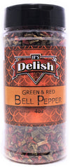Dried Red And Green Bell Peppers Mix By It'S Delish, 3 Oz. Medium Jar