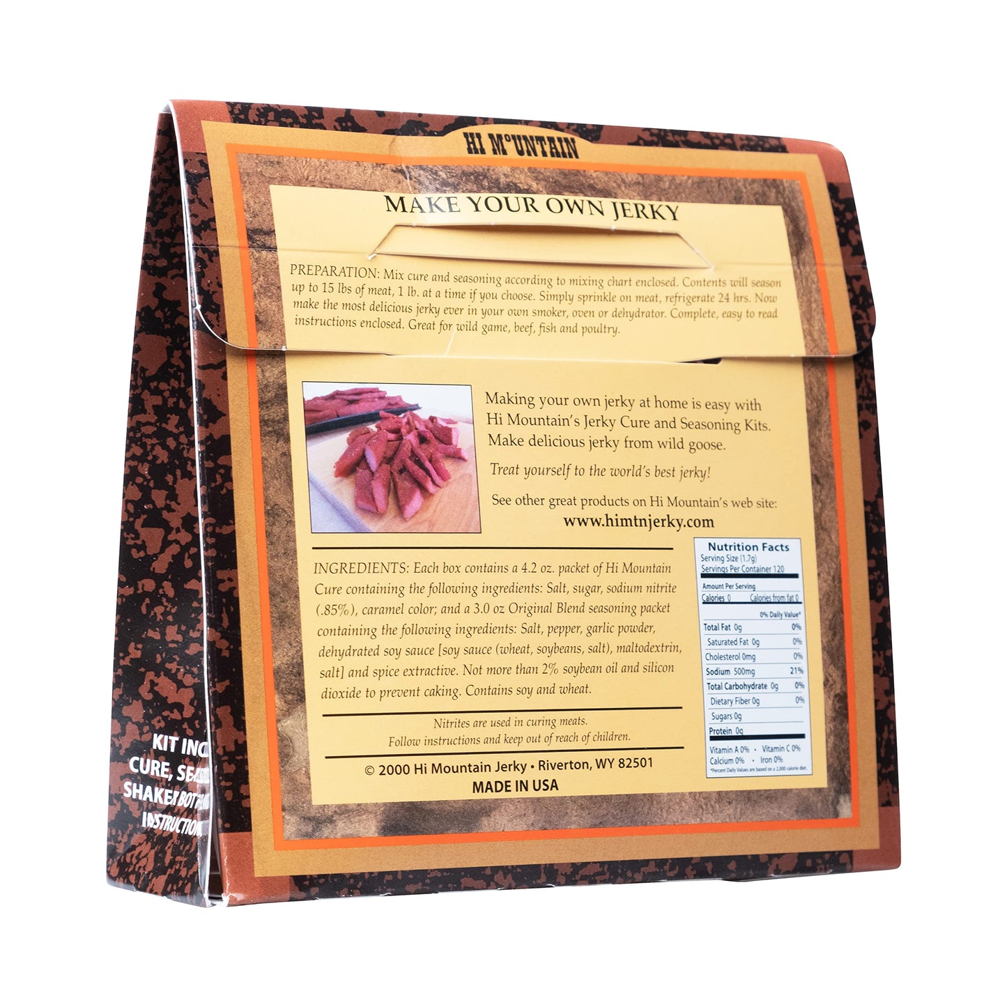 Hi Mountain Jerky Seasoning And Cure Kit | Goose Original Blend | Create Savory Homemade Beef Jerky | Great For Turkey, Chicken,