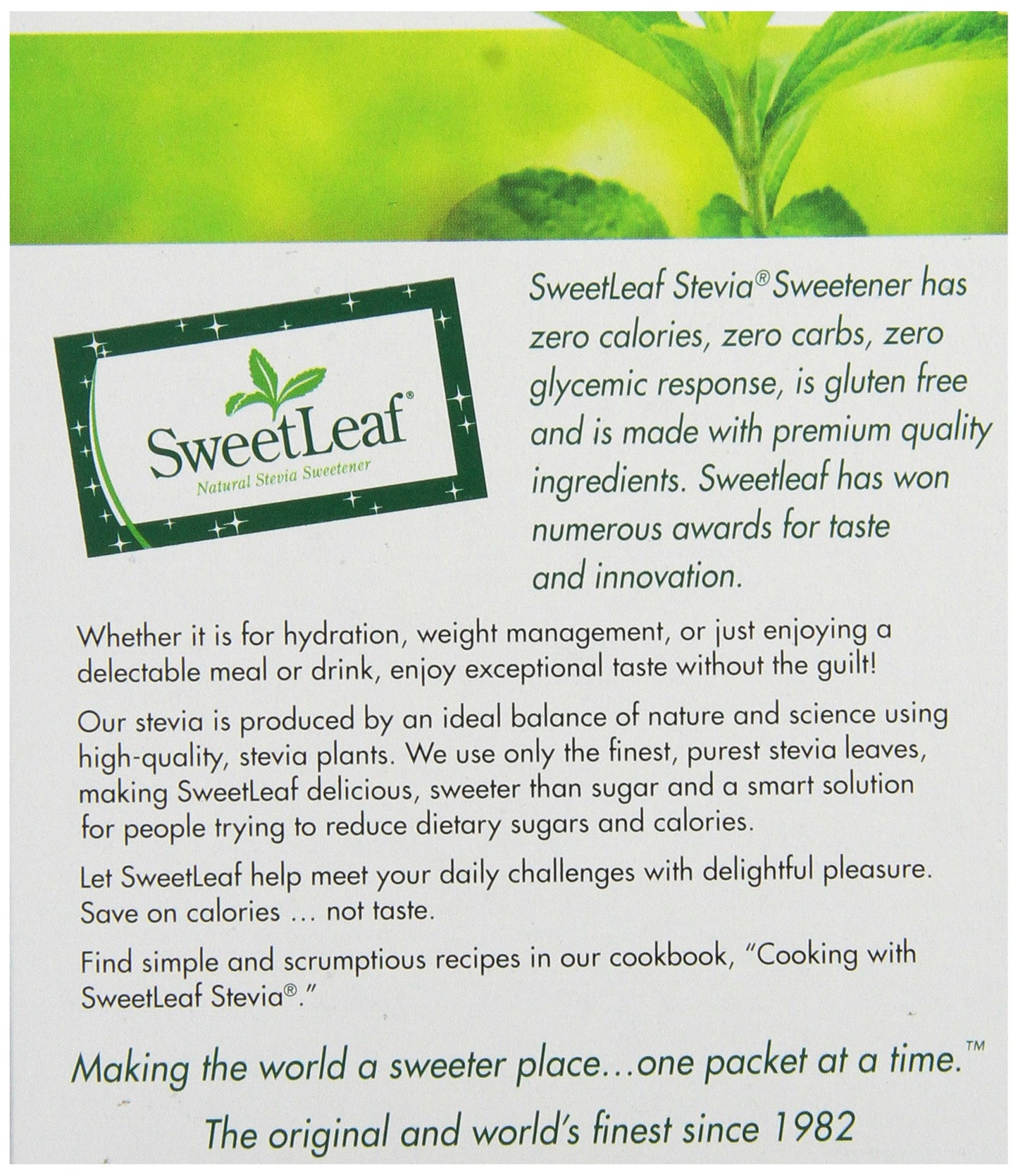 Sweetleaf Stevia Sweetener Stivia Pkt 1Grm