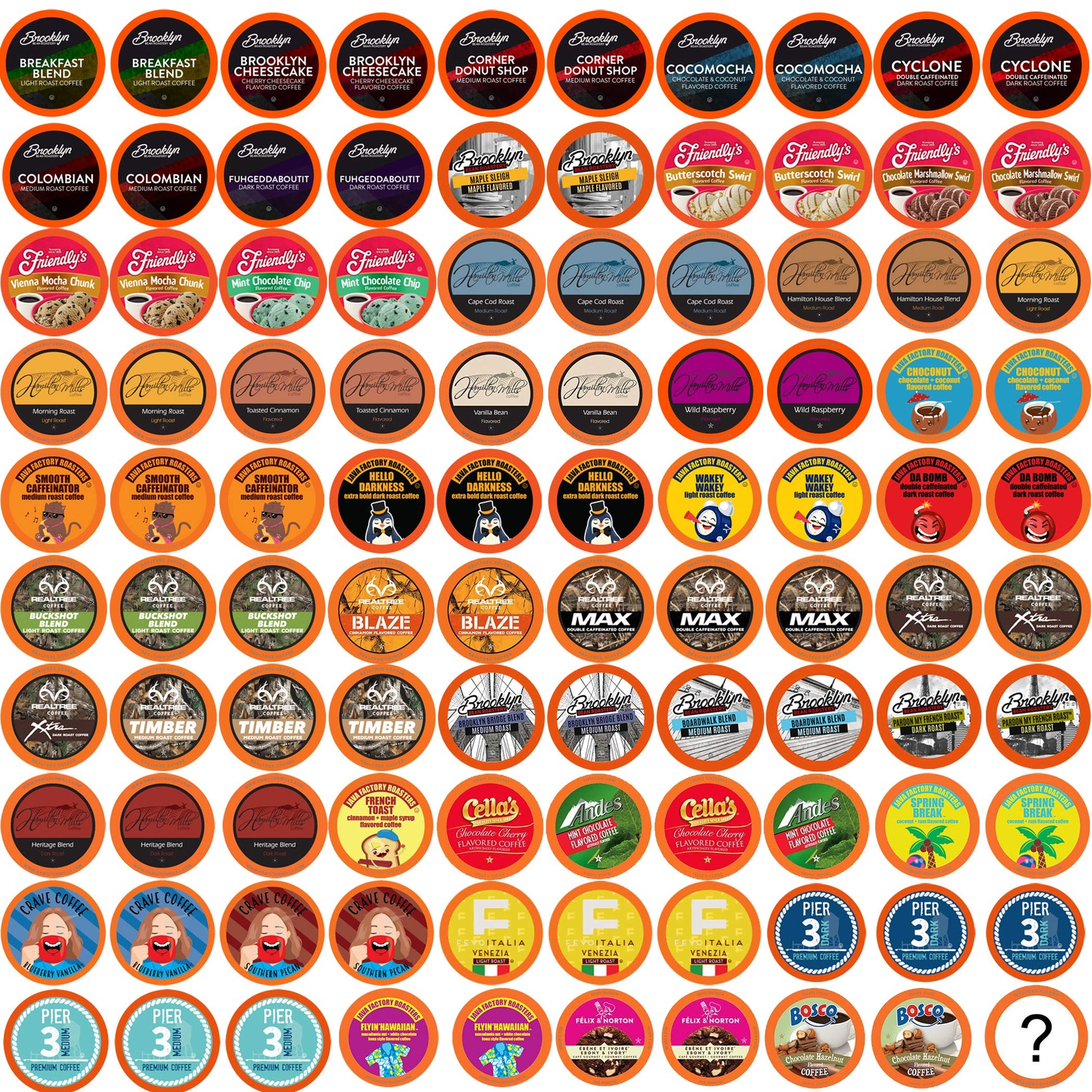 Two Rivers Coffee Mega Coffee Lovers Pods  Compatible With K Cup Beverage Makers Including 2.0  Assorted Variety Sampler Pack  100 Count