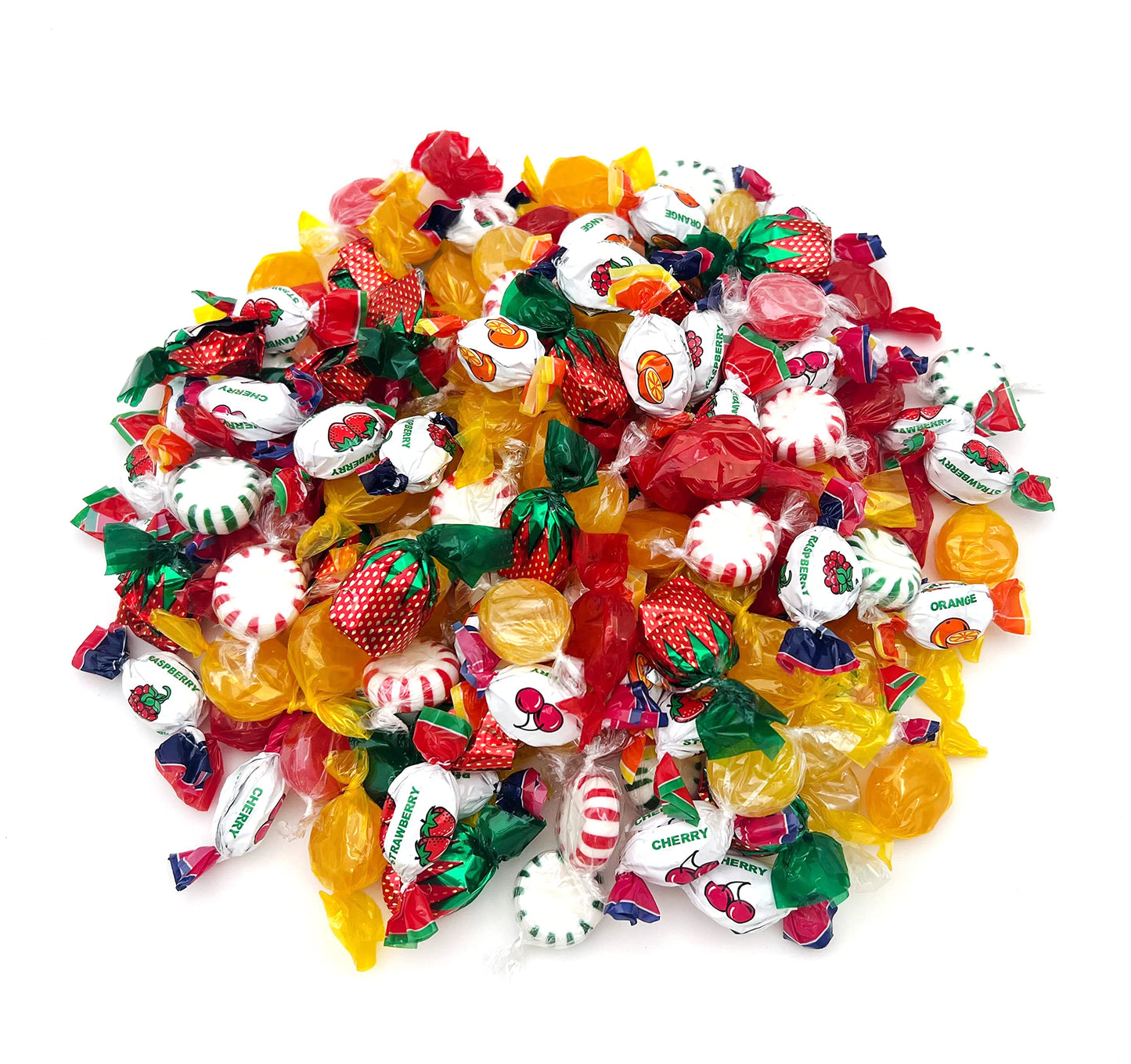 Old-Fashioned Hard Candy Assortment - 2 Pound Bulk Pack (About 130 Count) - Starlights, Butterscotch, Cinnamon, Fruit Filled