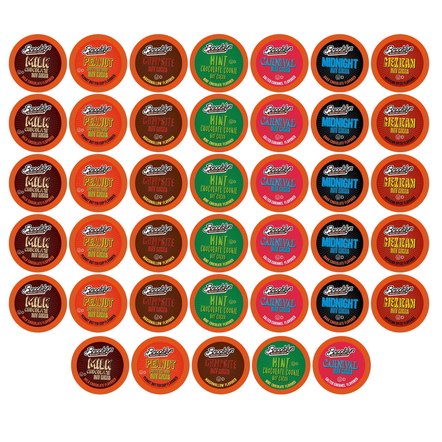 Brooklyn Beans Hot Chocolate Variety Pack Pods  Compatible with 2.0 K-Cup malt-inspired  40 Count