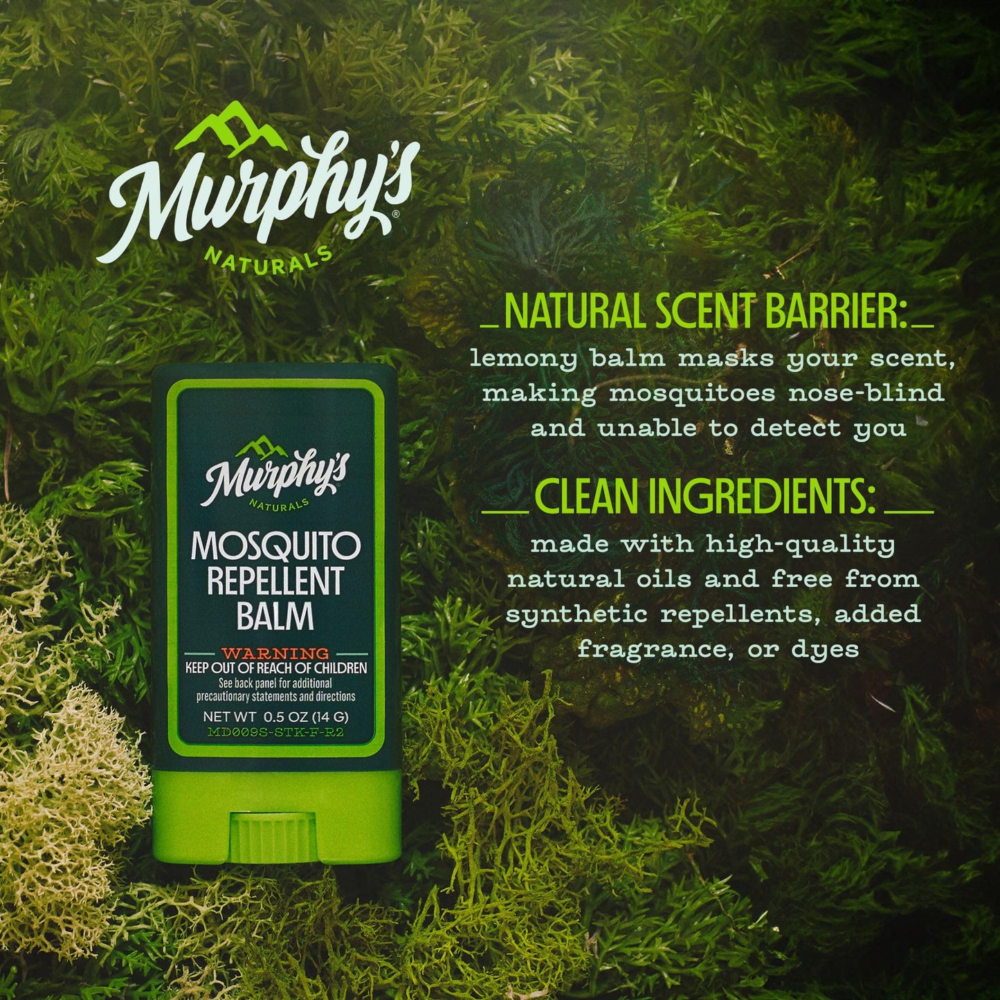 Murphy'S Naturals Mosquito Repellent Balm Stick  Plant Based, Natural Ingredients  Deet Free  Travel/Pocket Size  0.5 Oz  3 Pack