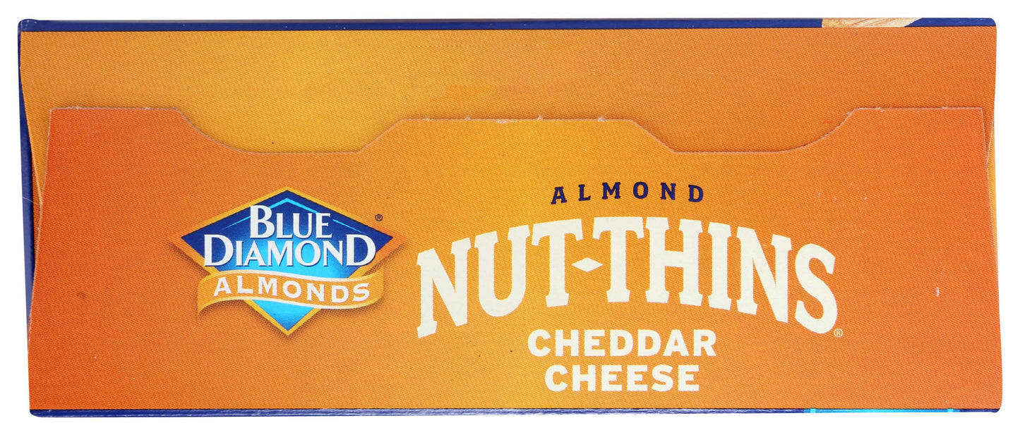 Blue Diamond Gluten Free Almond Nut-Thins Cracker Crisps, Cheddar Cheese, 4.25 Ounce