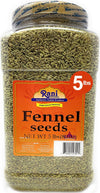 Rani Fennel Seeds (Saunf Sabut) Whole Spice 80oz (5lbs) 2.27kg Bulk PET Jar ~ All Natural | Gluten Friendly | NON-GMO | Vegan | 