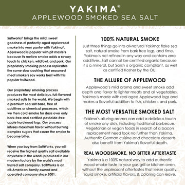Saltworks Yakima Applewood Smoked Sea Salt, Artisan Pour Spout Pouch, 8 Ounce