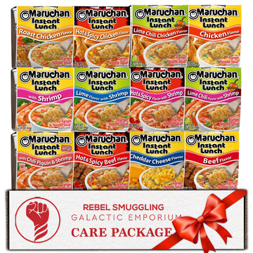 Ramen Noodles Soup Cup Variety 12 Pack - 2.25 oz Each by Rebel Smuggling Galactic Emporium