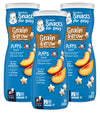 Gerber Snacks For Baby Grain & Grow Puffs, Peach, Puffed Grain Snack For Crawlers, Non-Gmo & Baby Led Friendly Snacks, 1.48-Ounc
