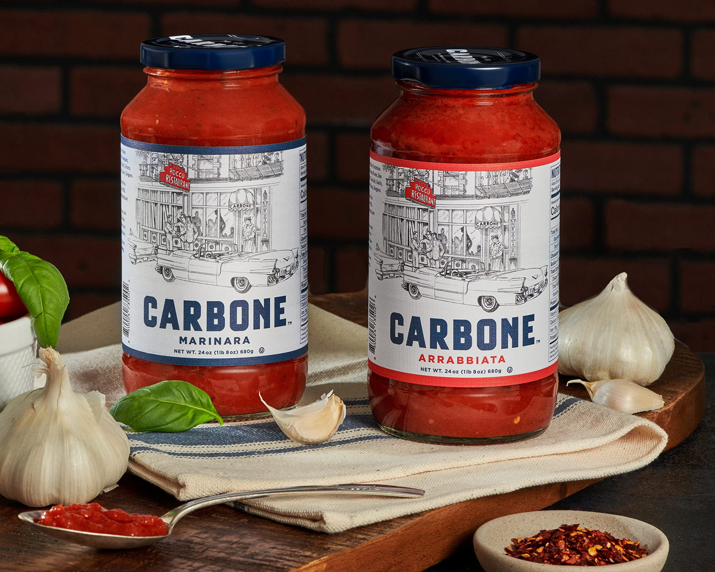 Carbone Pasta Sauce Variety Pack Of Marinara & Arrabbiata | Tomato Sauce Made With Fresh & All-Natural Ingredients | Non Gmo, Ve