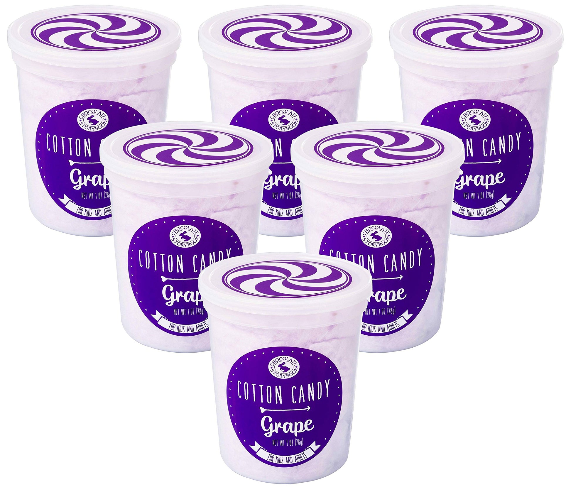 Purple Grape Cotton Candy 6 Pack - Unique Idea For Holidays, Birthdays, Gag Gifts, Party Favors