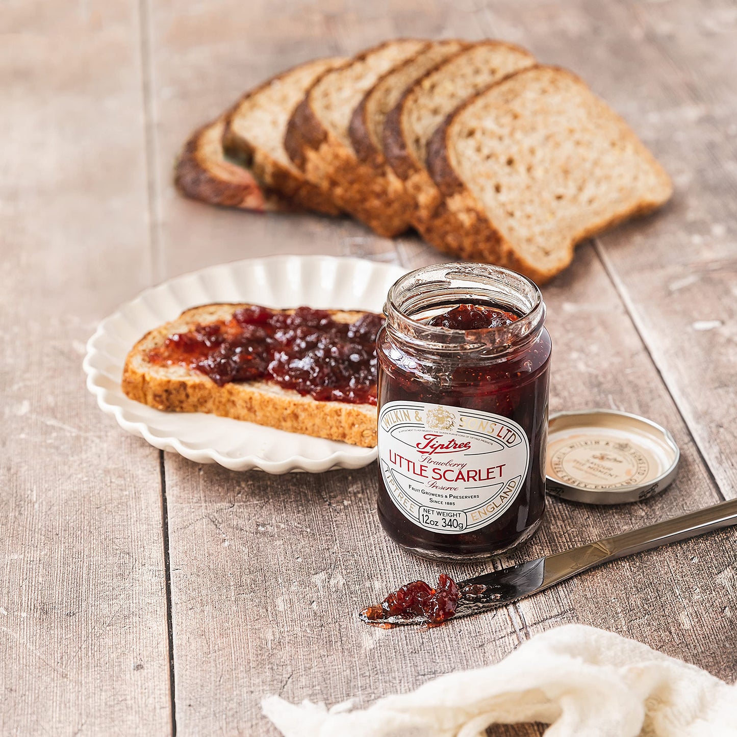 Tiptree Little Scarlet Strawberry Preserve, 12 Ounce Jar, Red, Model 550268