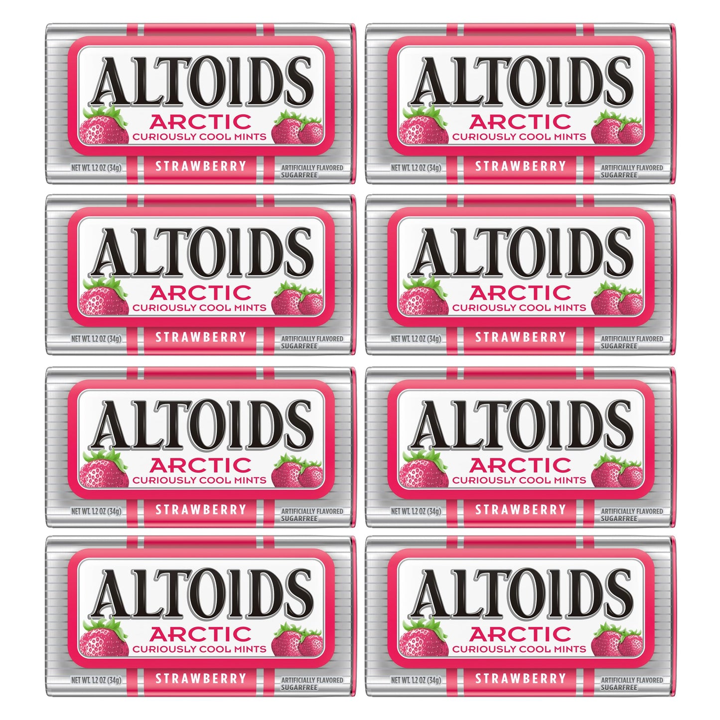 Altoids Strawberry Mints, 1.2 Ounce Each (8 Pack, 9.6 Ounce Total)