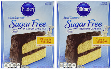 Pillsbury Moist Supreme Sugar Free Classic Yellow Premium Cake Mix (Pack Of 2)