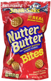 Nabisco, Mini Nutter Butter, Bite Size Snak-Saks, 8oz Bag (Pack of 3)