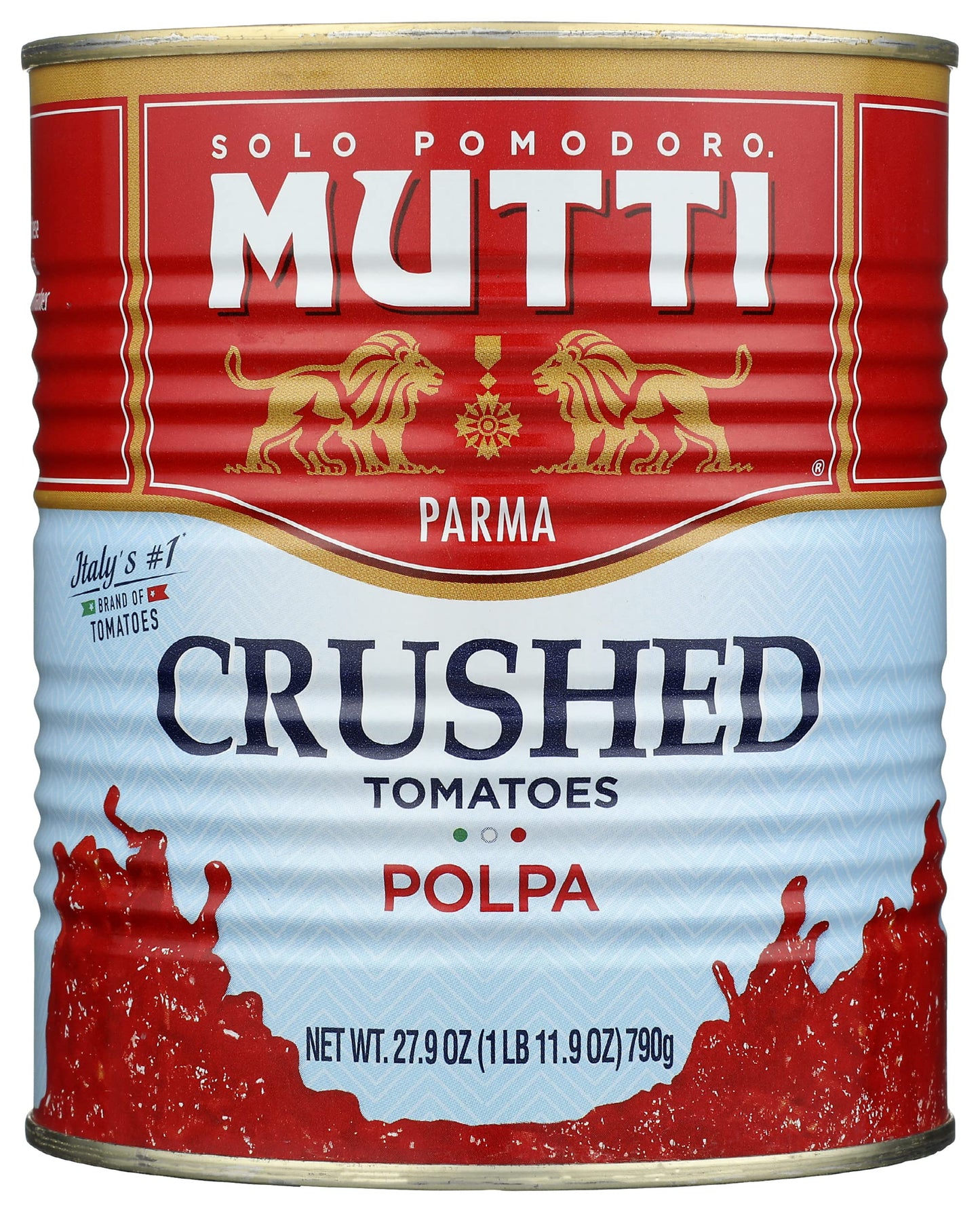 Mutti Finely Crushed Tomatoes, No Additives or Preservatives, Vegan, Gluten Free & Non-GMO, 28 Oz (Pack of 6)