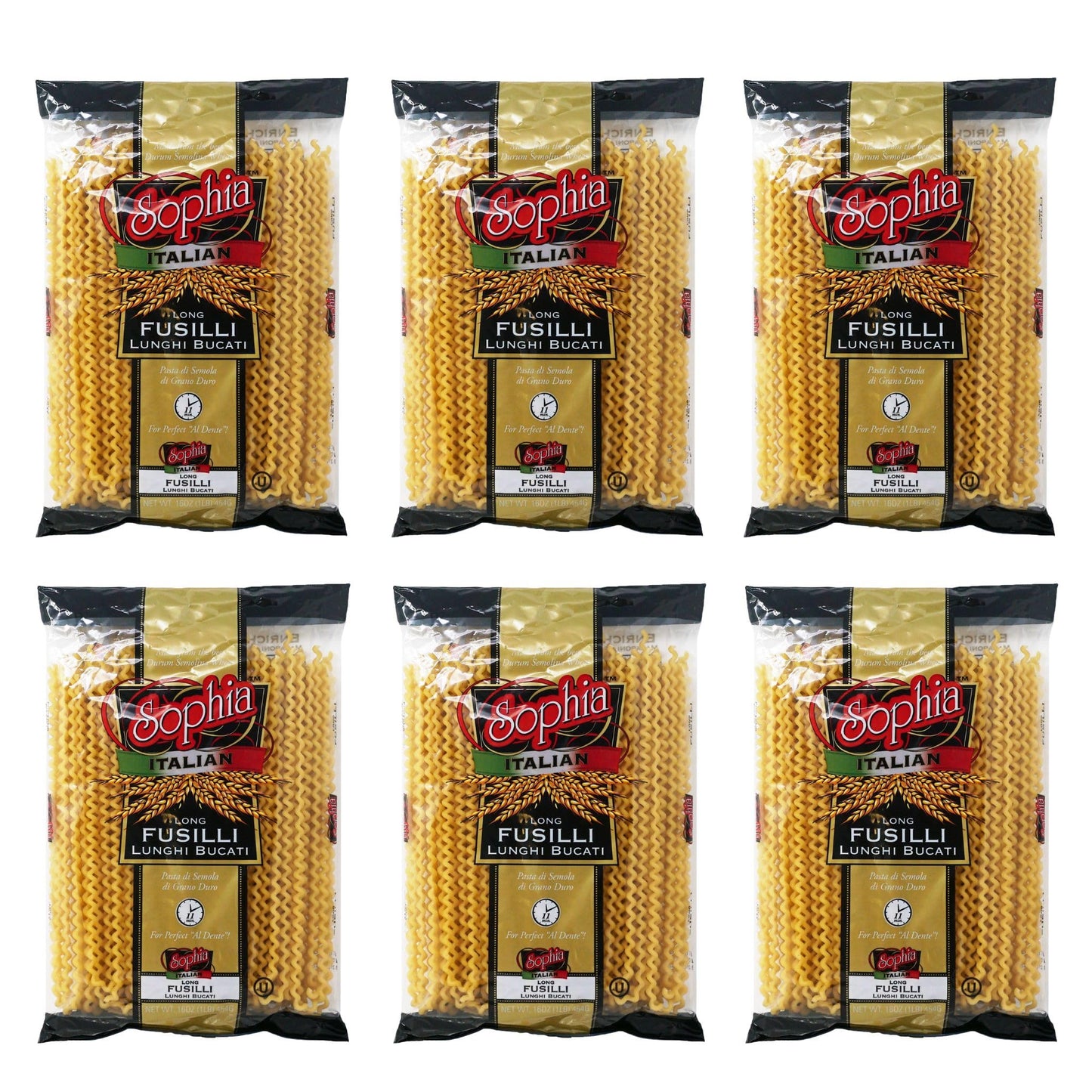 Sophia Long Fusilli Pasta - Authentic Italian Fusilli Lunghi, Imported from Italy, 12-inch Giant Fusilli Col Buco, Perfect for P