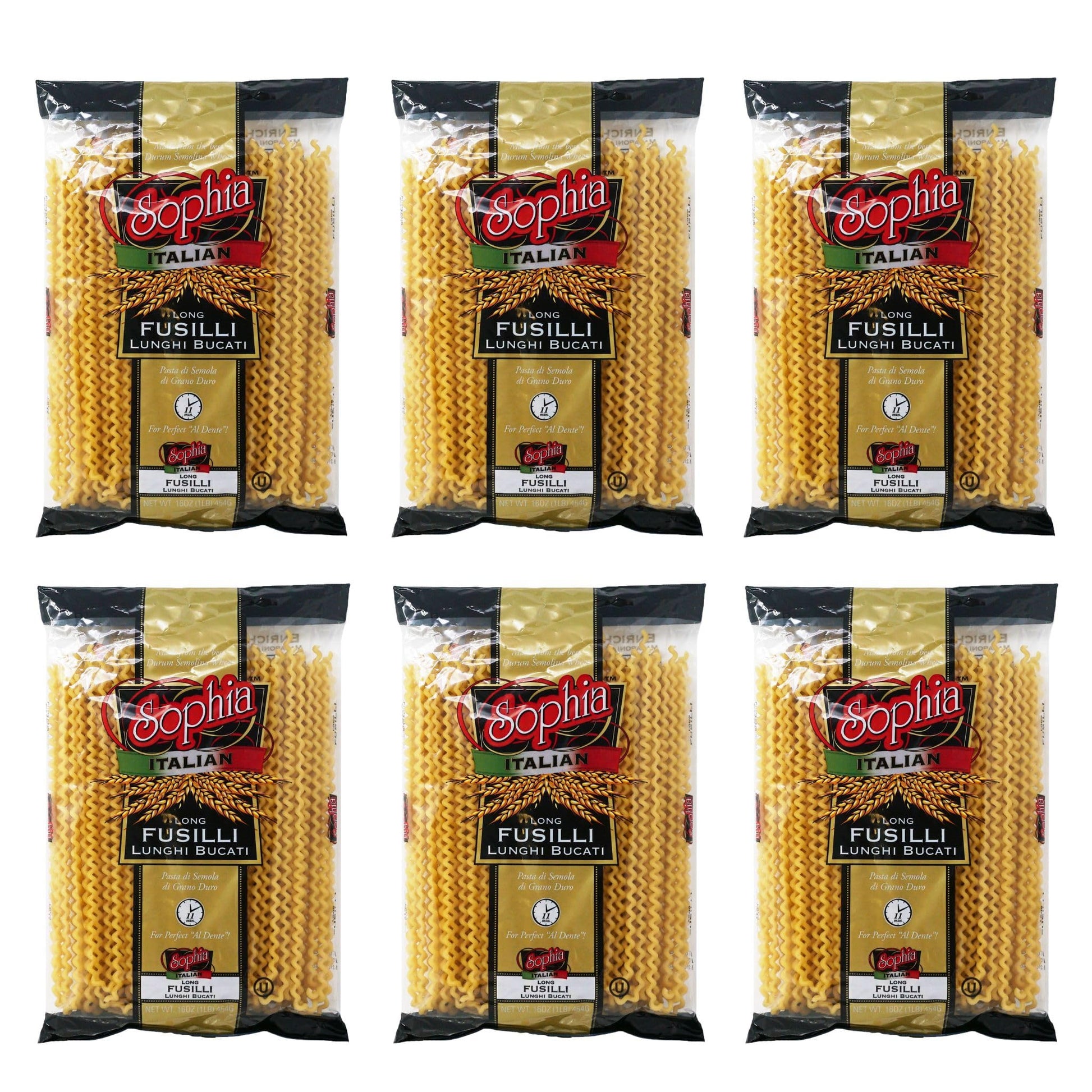 Sophia Long Fusilli Pasta - Authentic Italian Fusilli Lunghi, Imported from Italy, 12-inch Giant Fusilli Col Buco, Perfect for P
