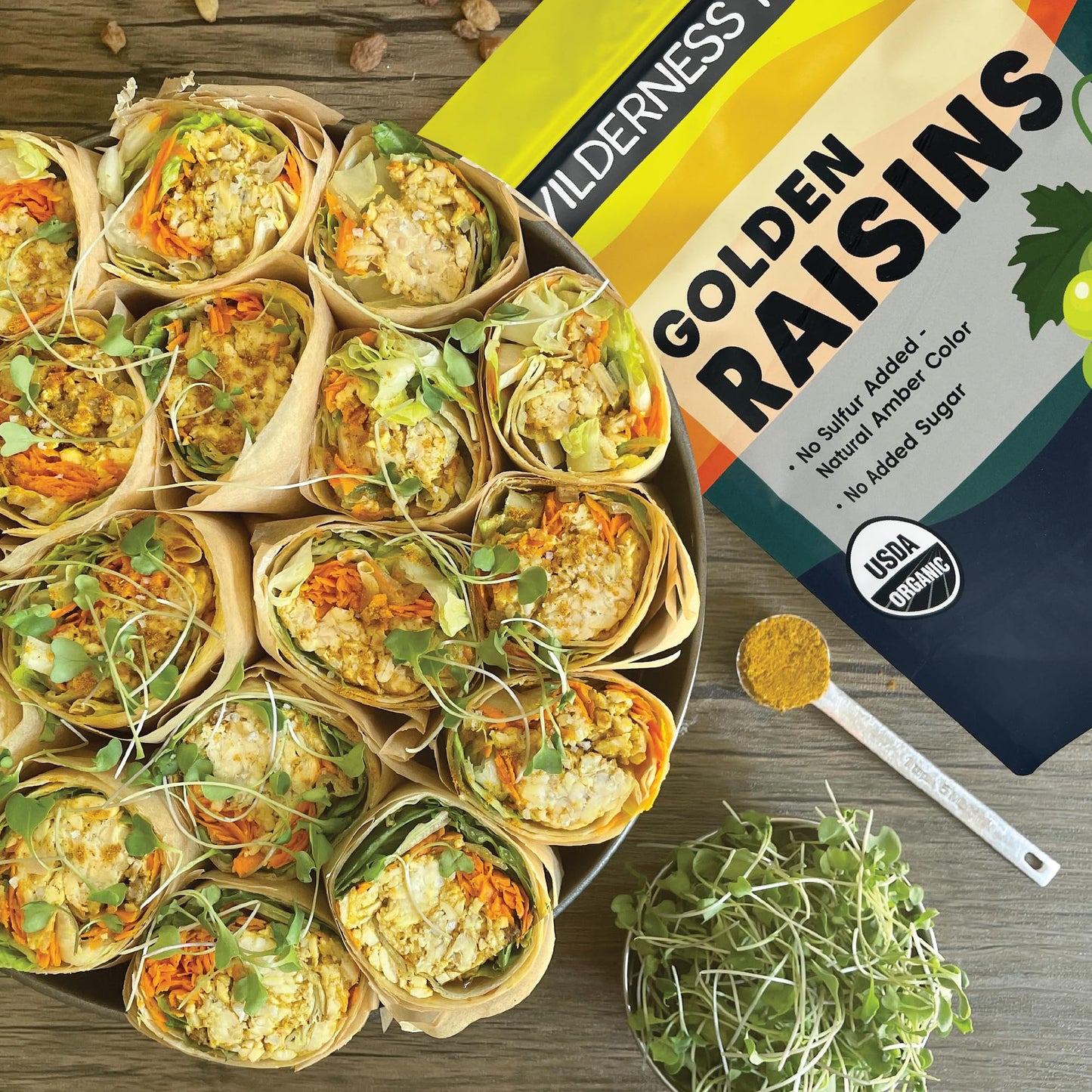 Wilderness Poets, Organic Golden Raisins - 2 Pound (Pack of 3) - No Added Sugar - Bulk Dried Fruit (6 Pound - 96 Ounce)